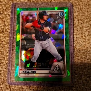 2020  Bpwman Chrome Shea Langeliers Green diamond refractor /50